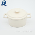 Colored Glaze Ceramic Round Casserole